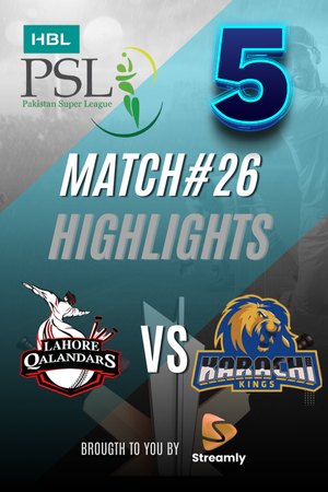 PSL 5 KHI vs LHR Match 26