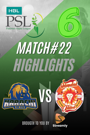 PSL 6 KHI vs ISL Match 22